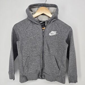 Nike Grey Hooded Zip Sweatshirt Kids